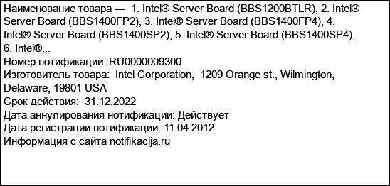 1. Intel® Server Board (BBS1200BTLR), 2. Intel® Server Board (BBS1400FP2), 3. Intel® Server Board (BBS1400FP4), 4. Intel® Server Board (BBS1400SP2), 5. Intel® Server Board (BBS1400SP4), 6. Intel®...