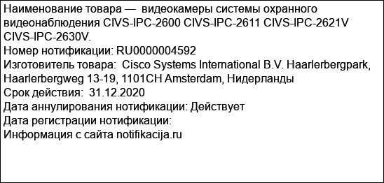 видеокамеры системы охранного видеонаблюдения CIVS-IPC-2600 CIVS-IPC-2611 CIVS-IPC-2621V CIVS-IPC-2630V.