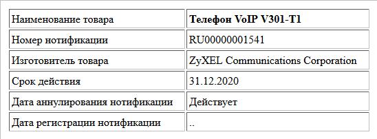 Телефон VoIP V301-T1