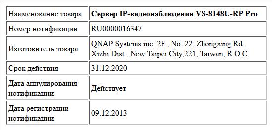 Сервер IP-видеонаблюдения  VS-8148U-RP Pro