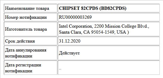 CHIPSET 82CPDS (BD82CPDS)