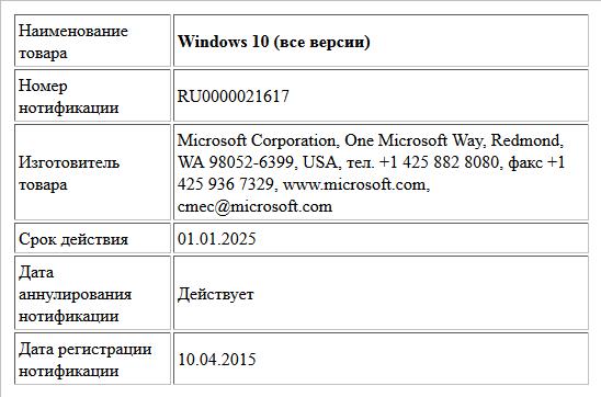 Windows 10 (все версии)