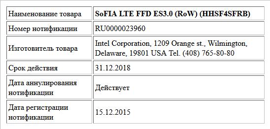 SoFIA LTE FFD ES3.0 (RoW) (HHSF4SFRB)