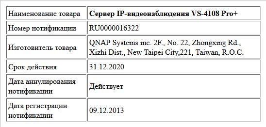 Сервер IP-видеонаблюдения VS-4108 Pro+