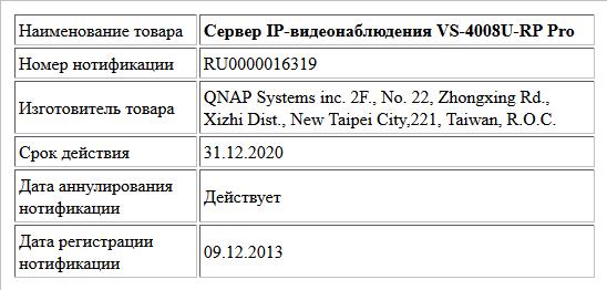 Сервер IP-видеонаблюдения VS-4008U-RP Pro