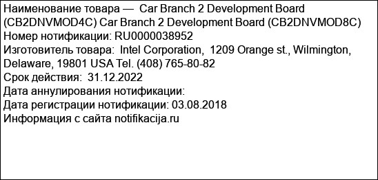Car Branch 2 Development Board (CB2DNVMOD4C) Car Branch 2 Development Board (CB2DNVMOD8C)