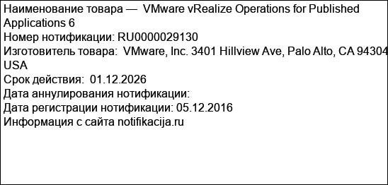 VMware vRealize Operations for Published Applications 6
